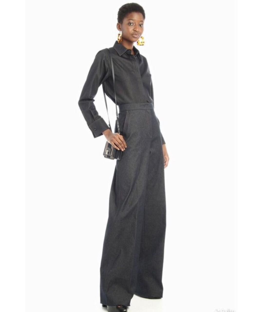 MAX MARA Синяя хлопковая рубашка, фото 3