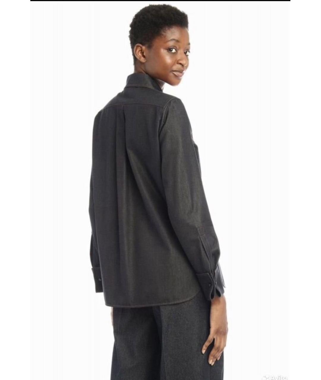 MAX MARA Синяя хлопковая рубашка, фото 4