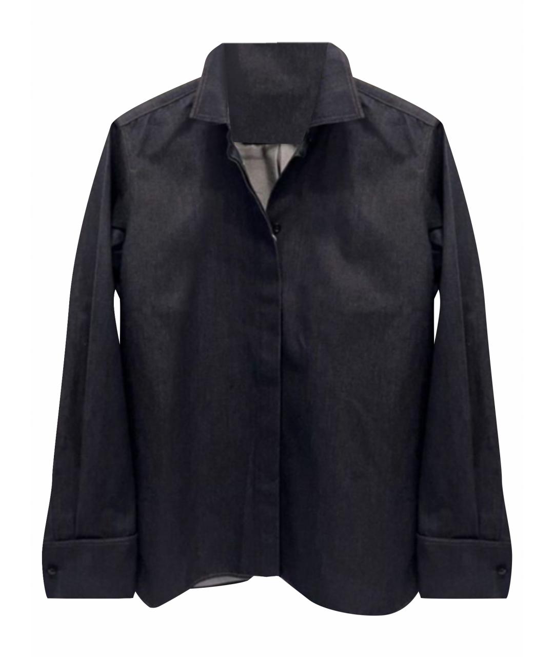 MAX MARA Синяя хлопковая рубашка, фото 1