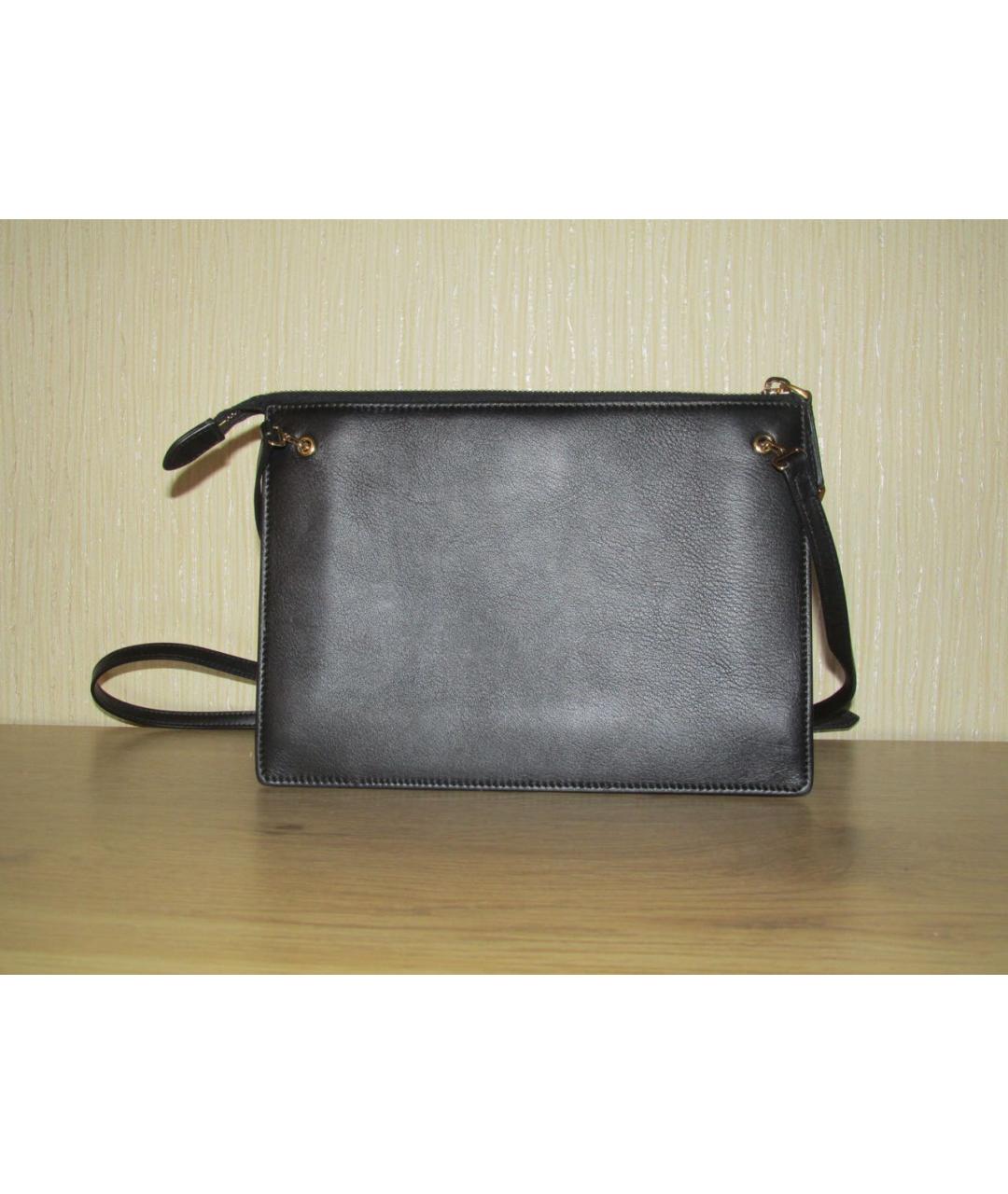 FENDI Черная кожаная сумка через плечо, фото 3