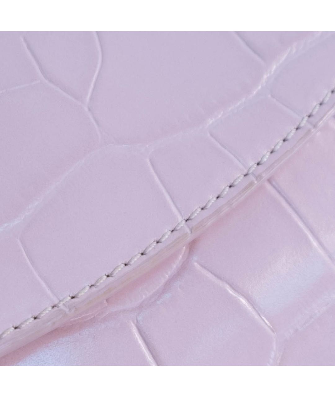 BY FAR Розовая кожаная сумка через плечо, фото 4