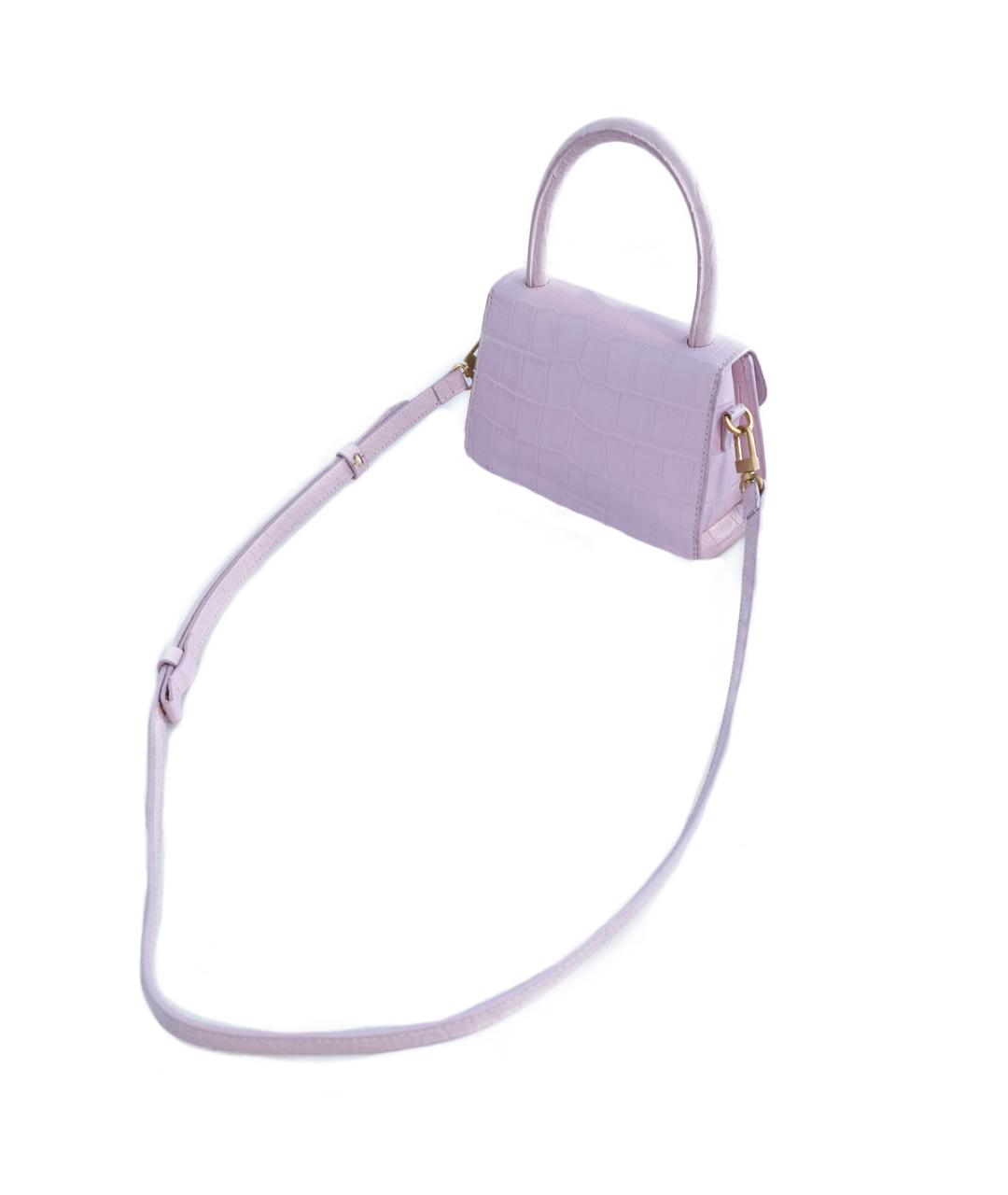 BY FAR Розовая кожаная сумка через плечо, фото 3