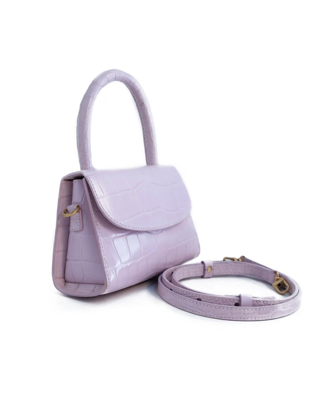 BY FAR Розовая кожаная сумка через плечо, фото 2