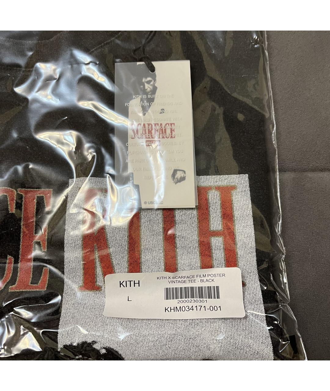KITH Черная хлопковая футболка, фото 9