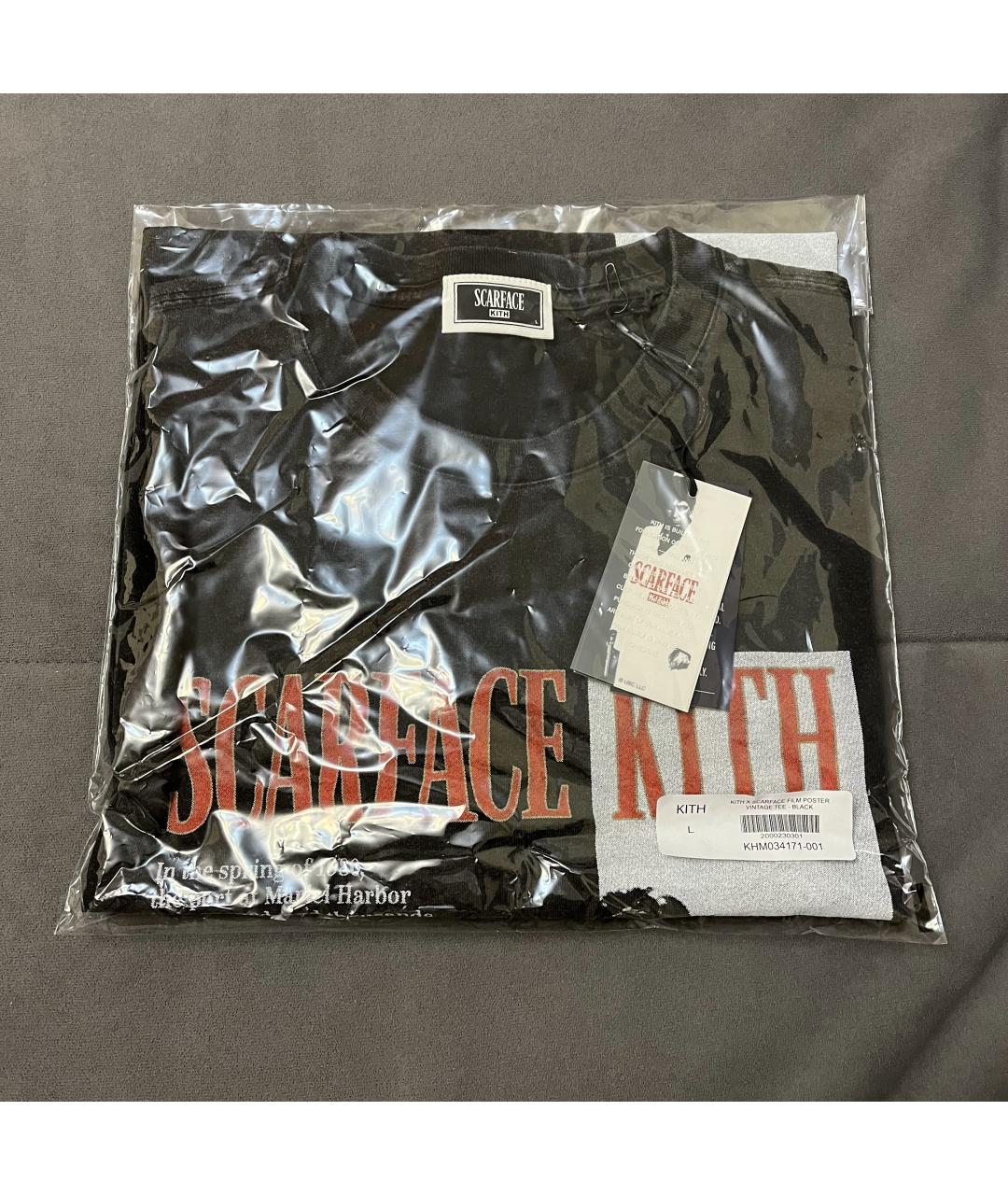 KITH Черная хлопковая футболка, фото 7