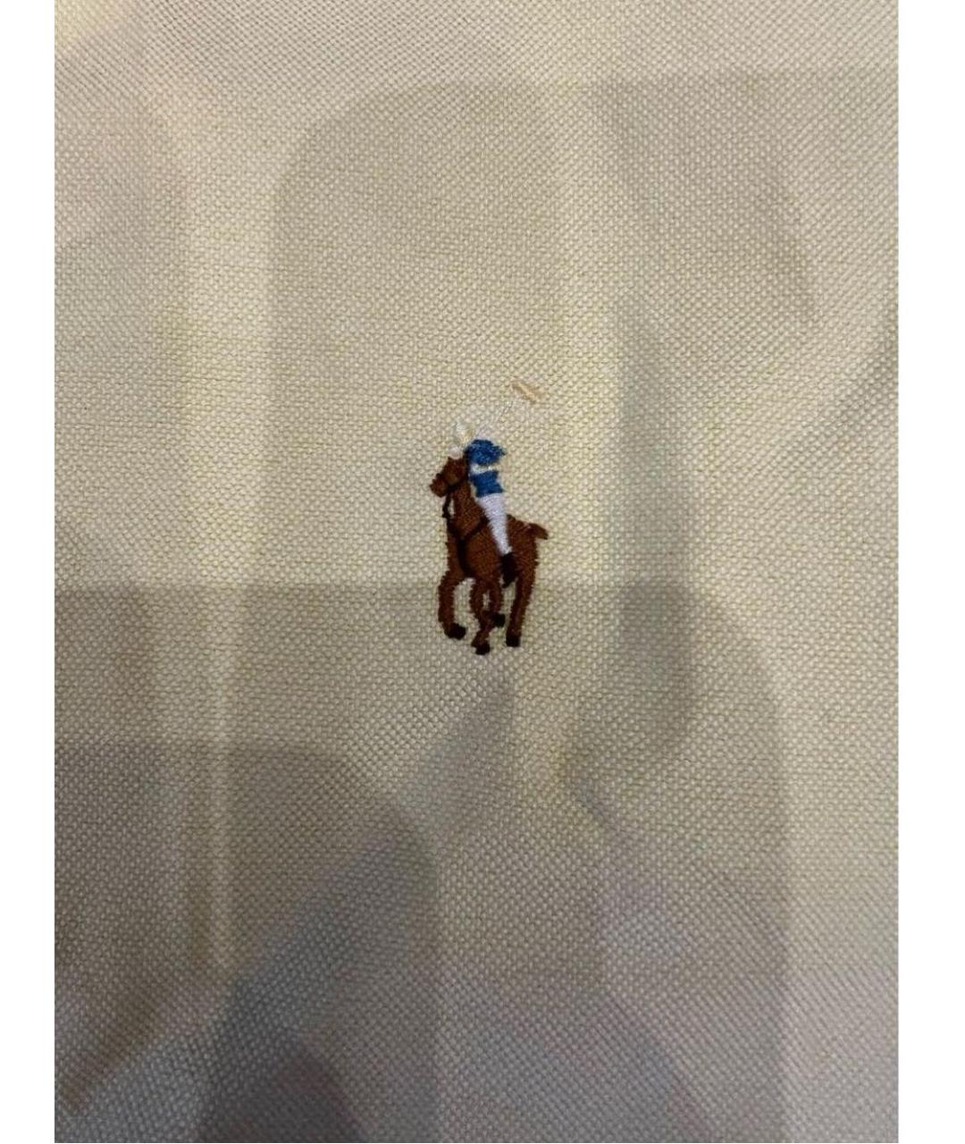 POLO RALPH LAUREN Желтое хлопковое повседневное платье, фото 4
