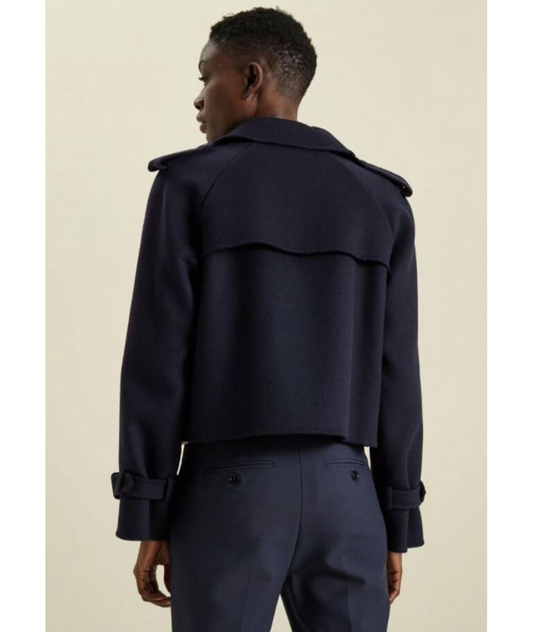 MAX MARA Синее шерстяное пальто, фото 5