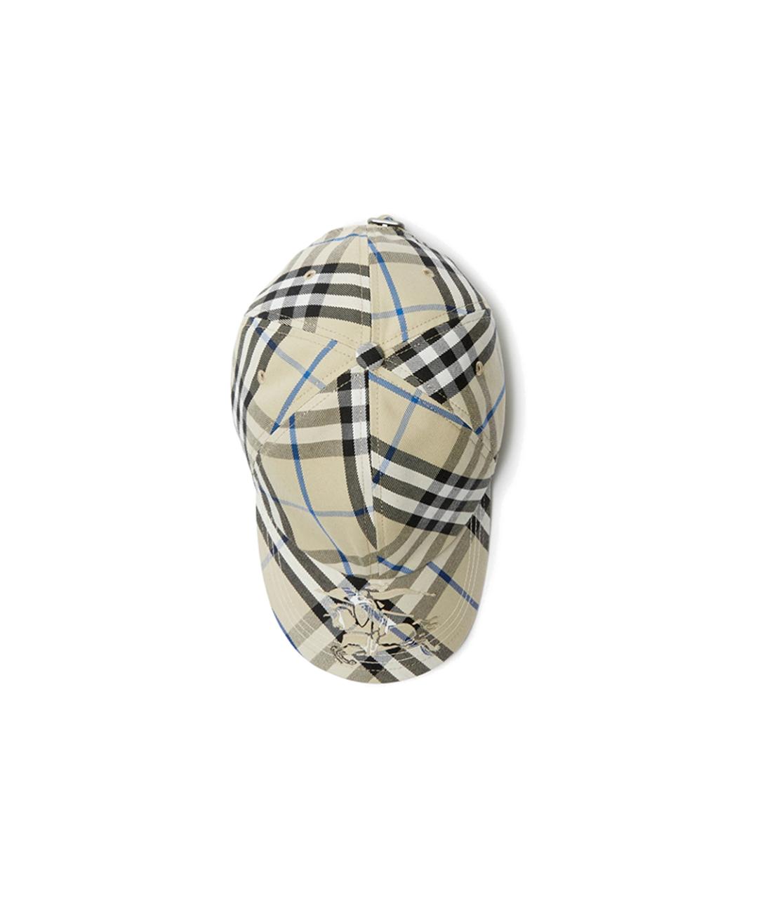 BURBERRY Бежевая хлопковая кепка, фото 3