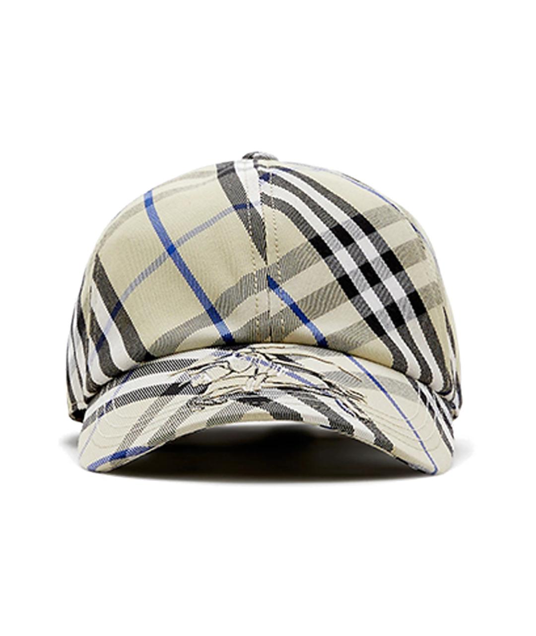 BURBERRY Бежевая хлопковая кепка, фото 1