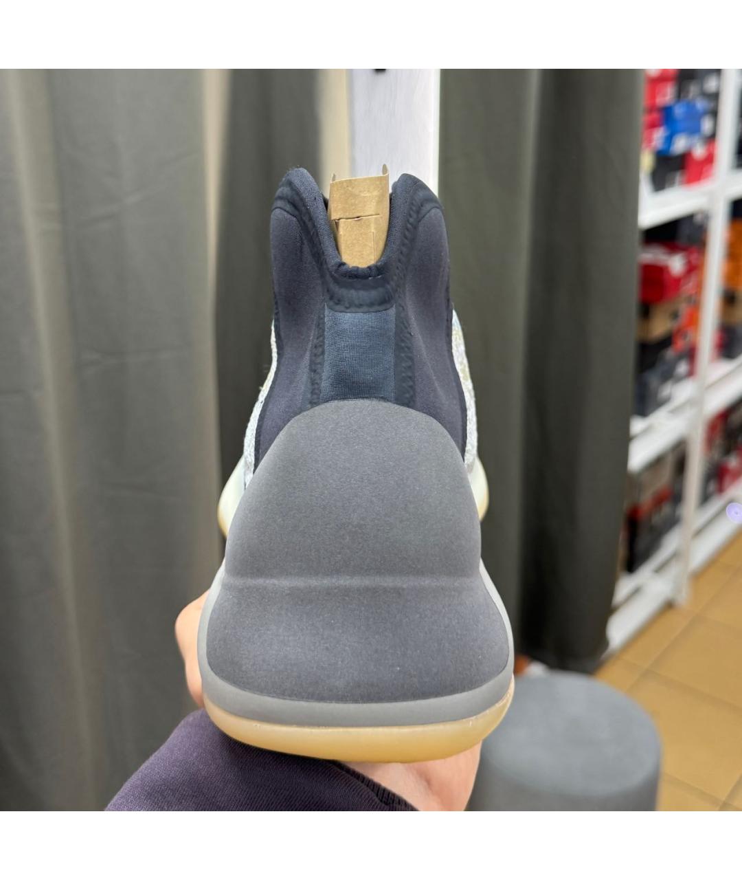 ADIDAS YEEZY Серые замшевые высокие кроссовки / кеды, фото 6