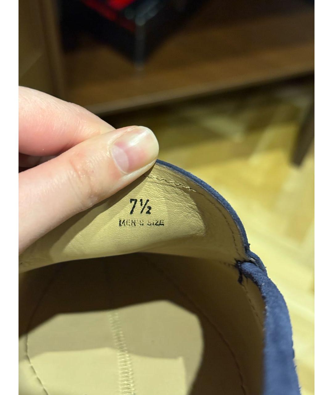 TOD'S Темно-синие замшевые мокасины, фото 6