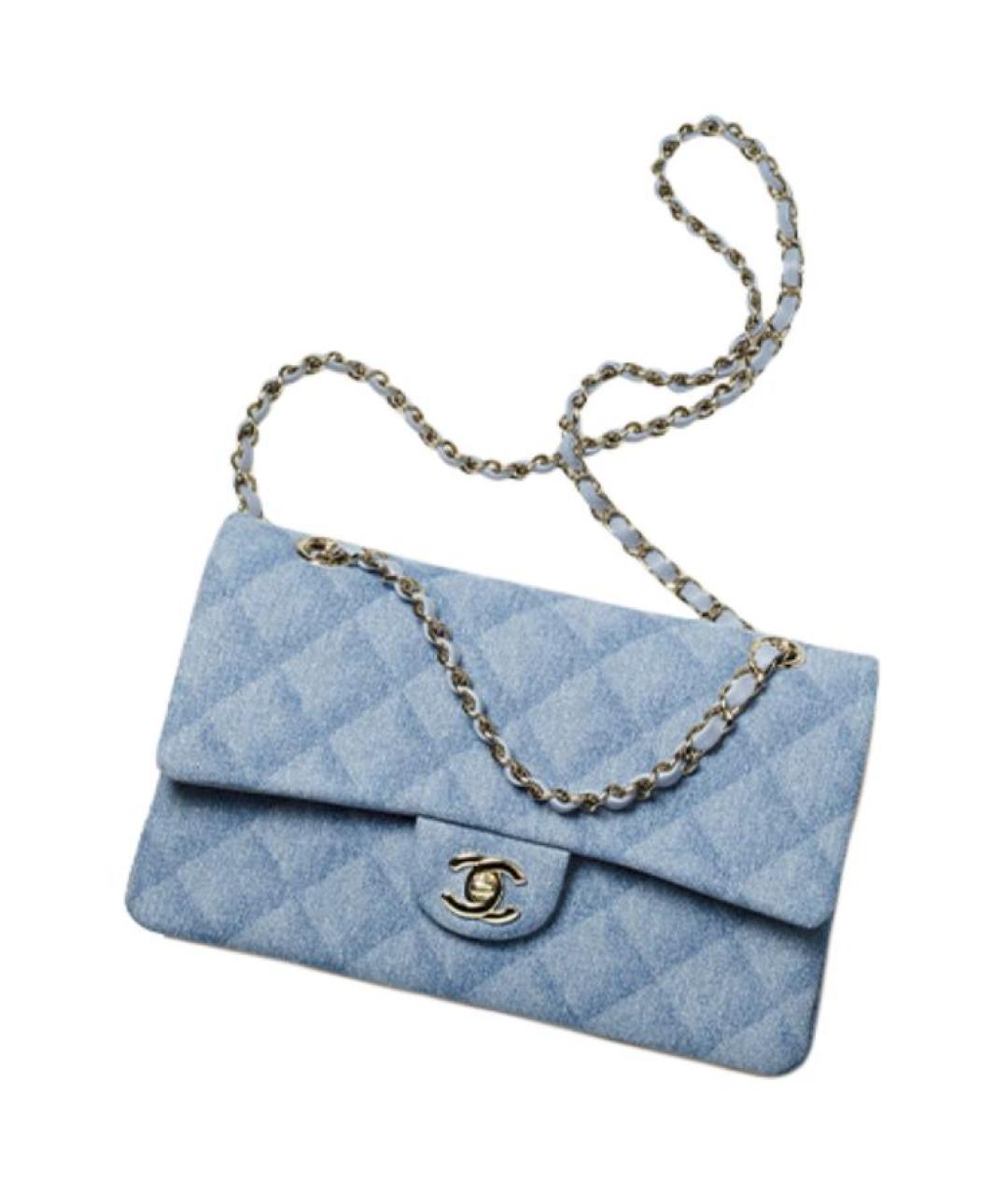 CHANEL Голубая сумка через плечо, фото 2
