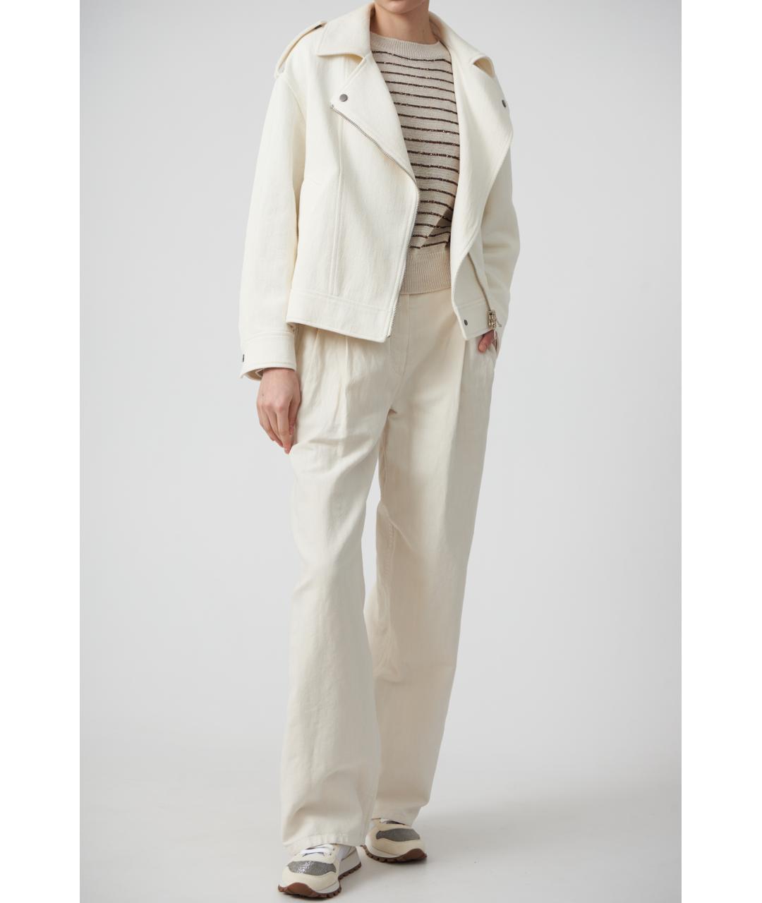 BRUNELLO CUCINELLI Белая хлопковая куртка, фото 3