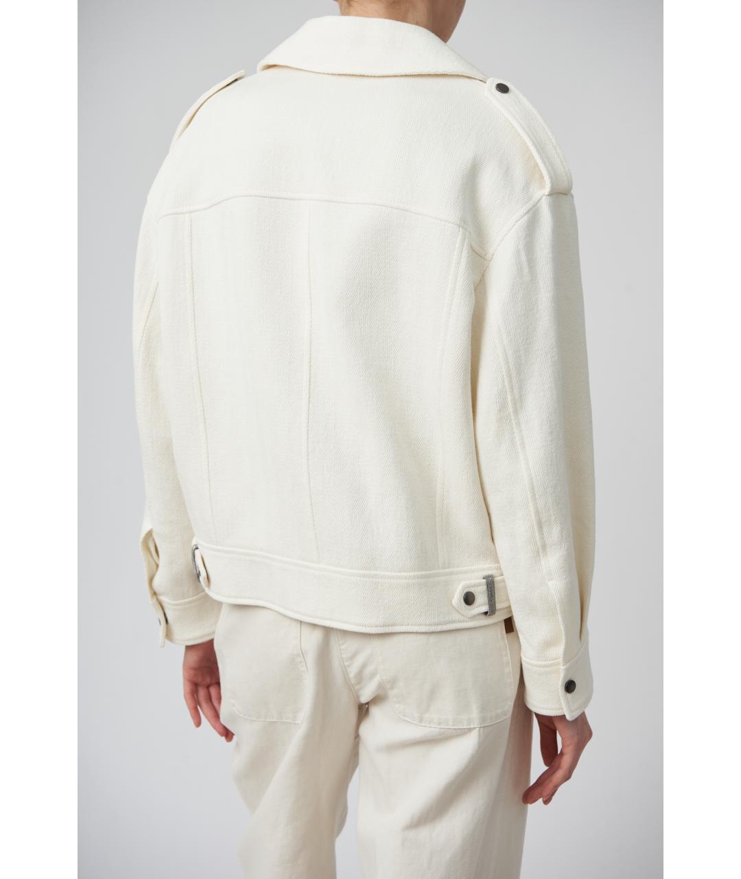 BRUNELLO CUCINELLI Белая хлопковая куртка, фото 6