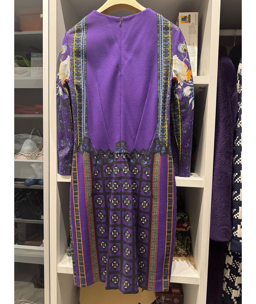 ETRO Мульти шерстяное повседневное платье, фото 2