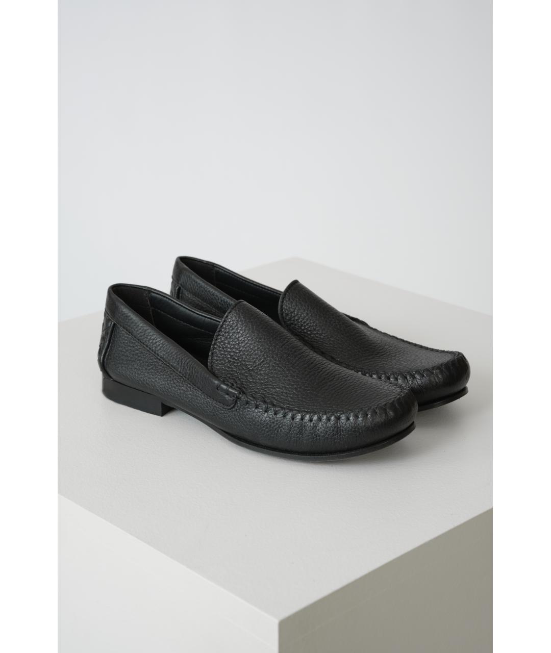 BOTTEGA VENETA Черные кожаные лоферы, фото 2