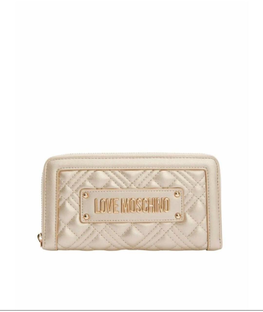 LOVE MOSCHINO Золотой кошелек из искусственной кожи, фото 4