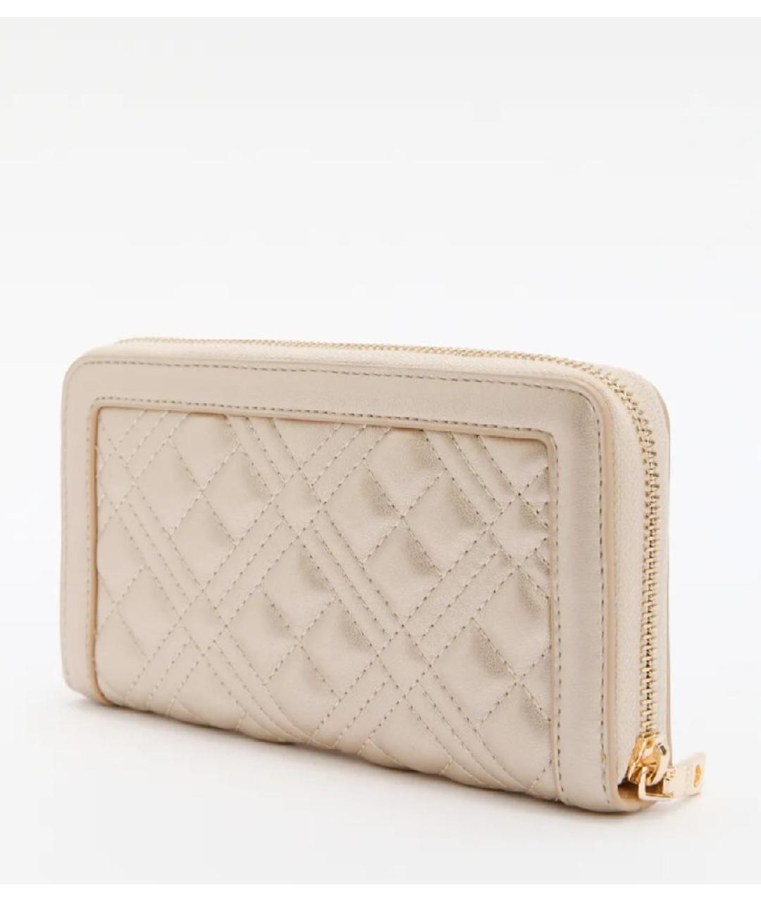 LOVE MOSCHINO Золотой кошелек из искусственной кожи, фото 2