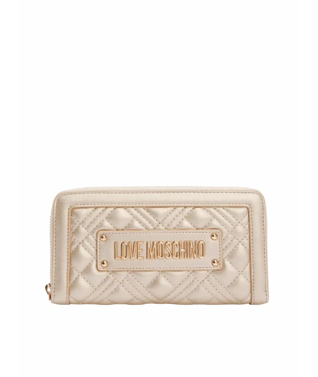 LOVE MOSCHINO Золотой кошелек из искусственной кожи, фото 1