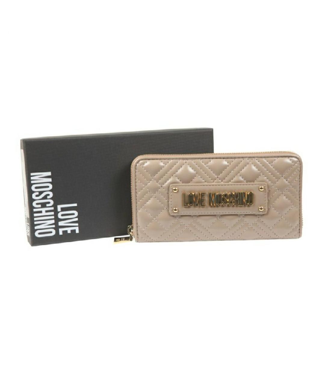 LOVE MOSCHINO Золотой кошелек из искусственной кожи, фото 4
