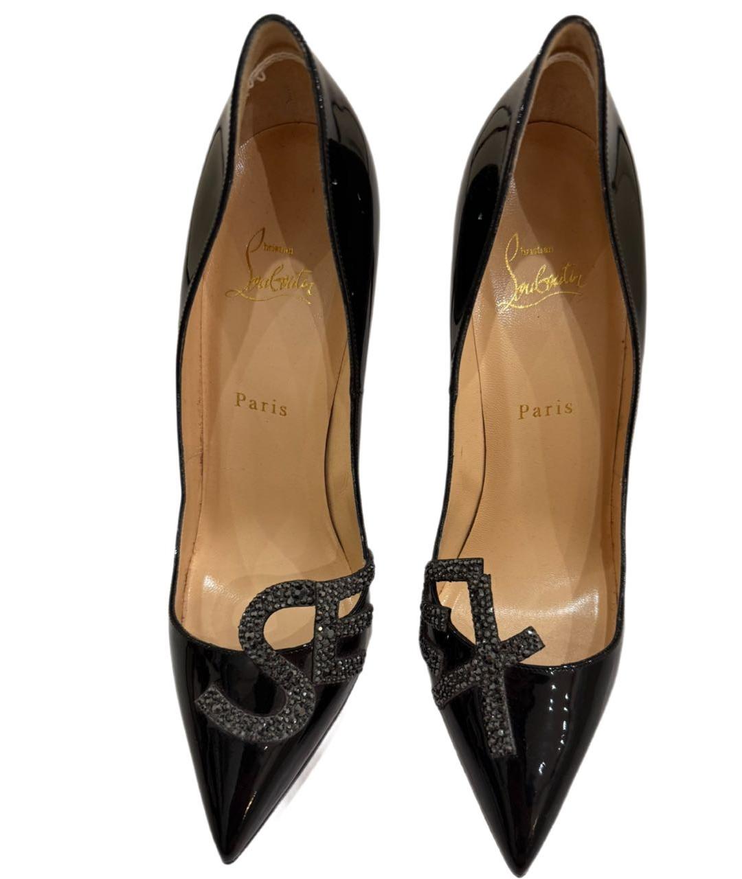 CHRISTIAN LOUBOUTIN Черные туфли из лакированной кожи, фото 2