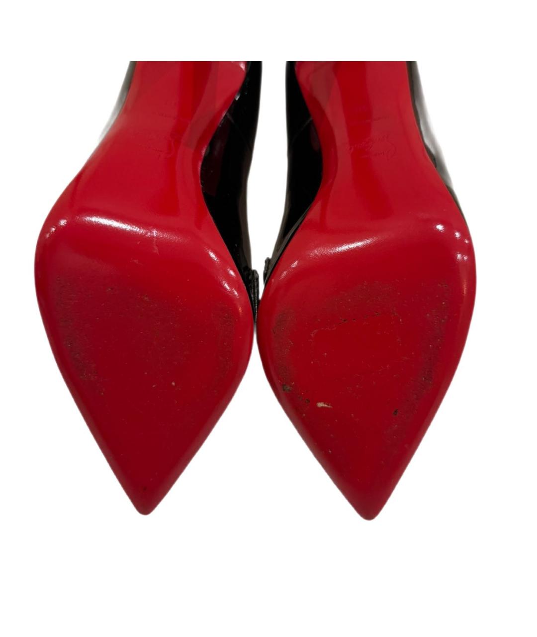 CHRISTIAN LOUBOUTIN Черные туфли из лакированной кожи, фото 6