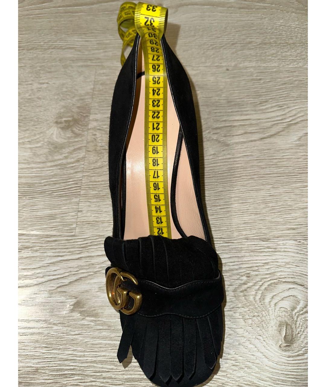 GUCCI Черные замшевые туфли, фото 6