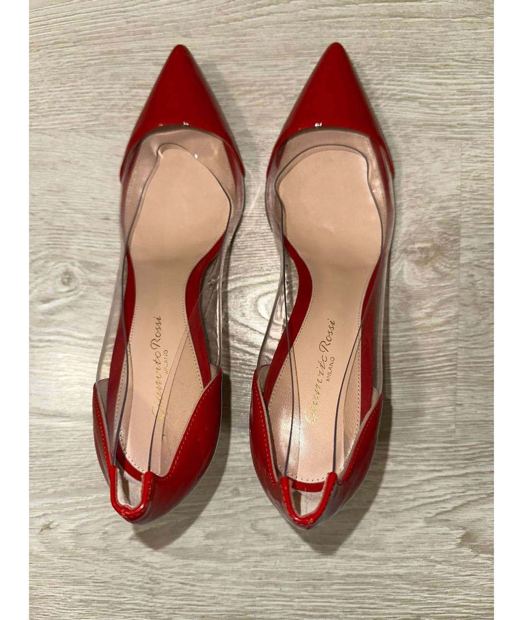 GIANVITO ROSSI Красные туфли из лакированной кожи, фото 3