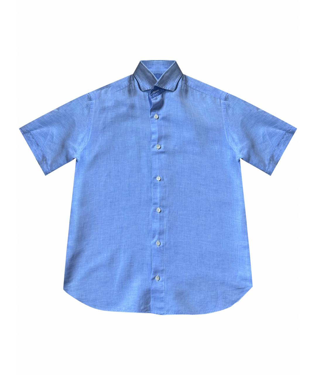 BRIONI Голубая льняная рубашка, фото 1