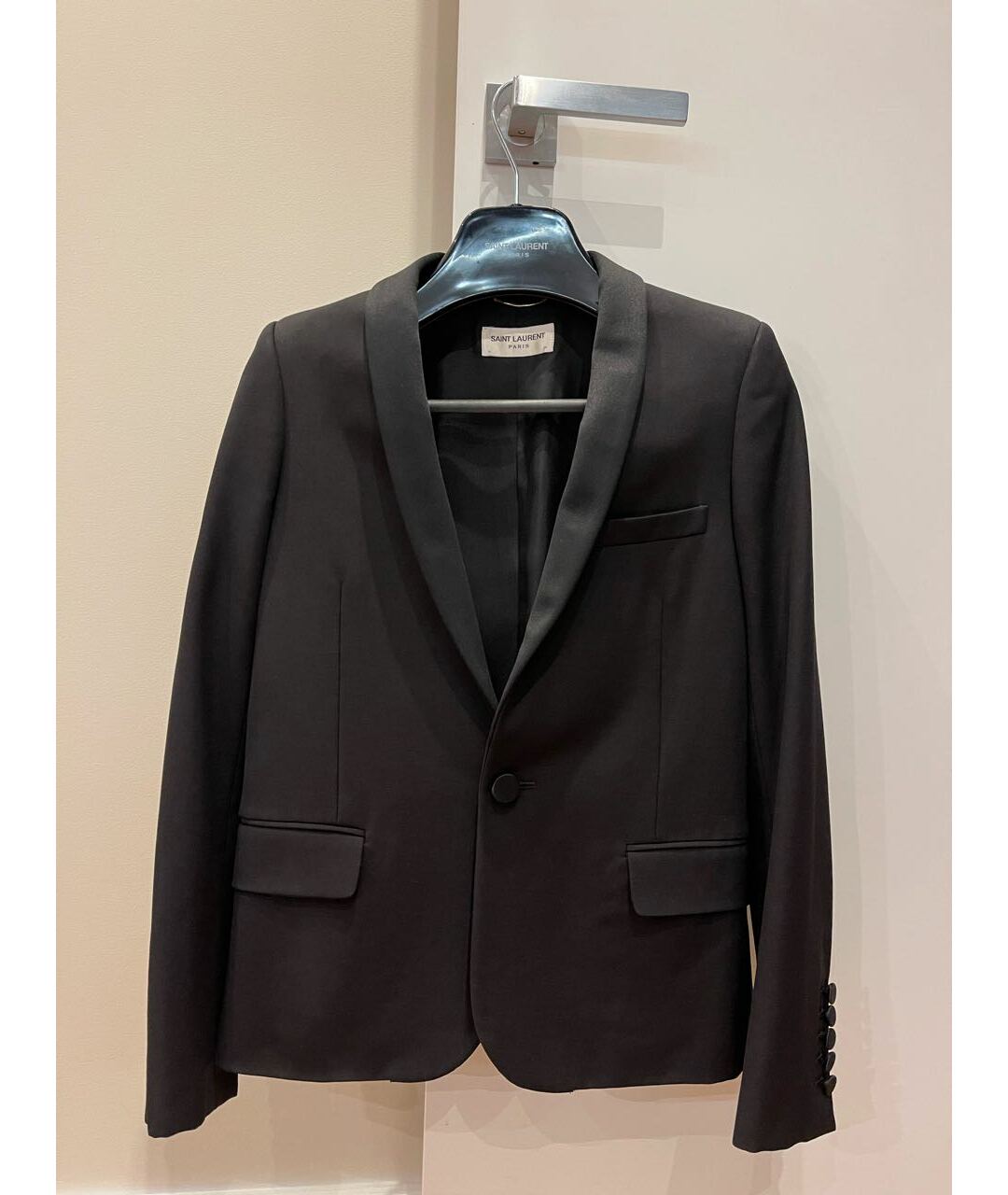 SAINT LAURENT Черный полиэстеровый жакет/пиджак, фото 6