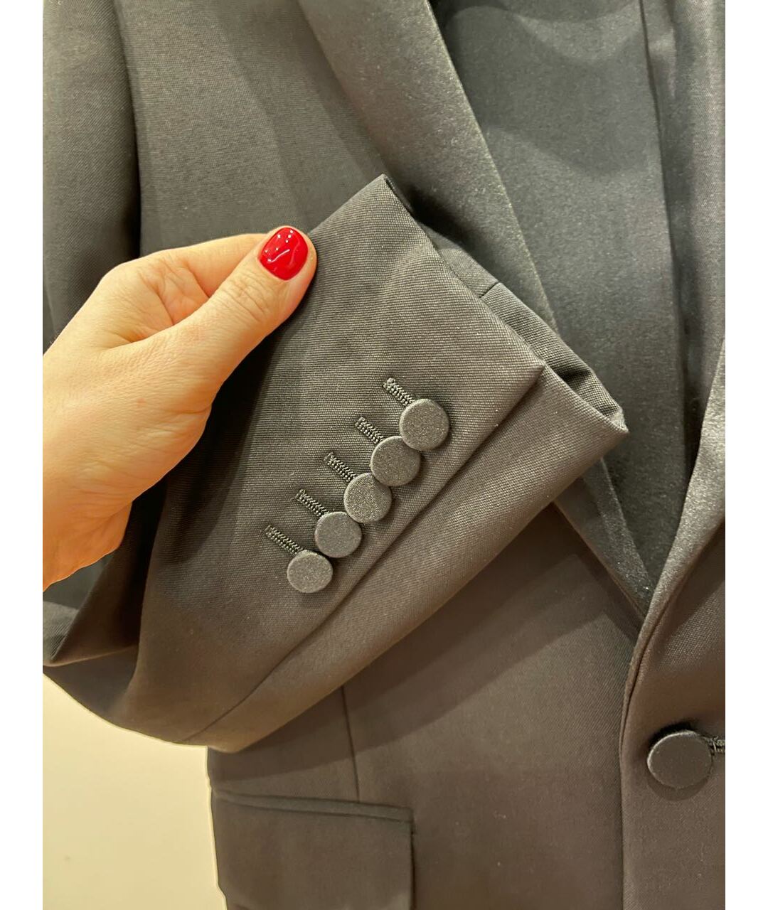 SAINT LAURENT Черный полиэстеровый жакет/пиджак, фото 4