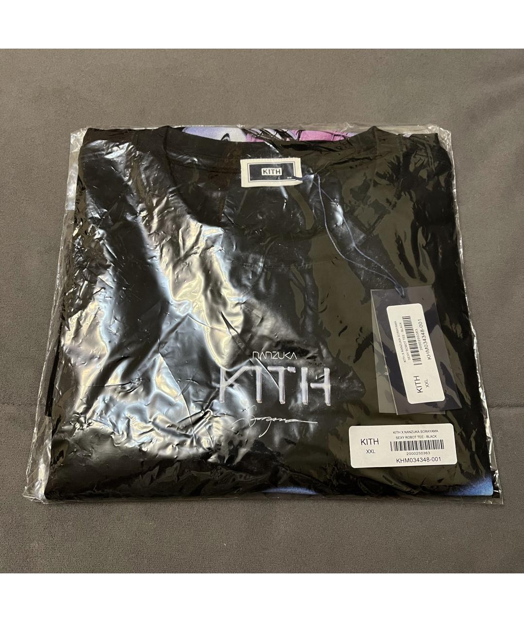 KITH Черная хлопковая футболка, фото 5