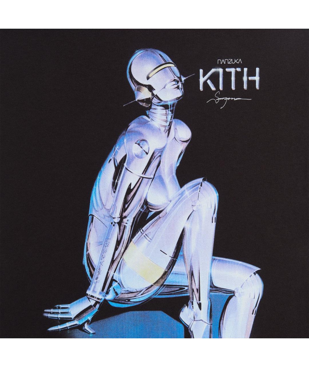 KITH Черная хлопковая футболка, фото 3