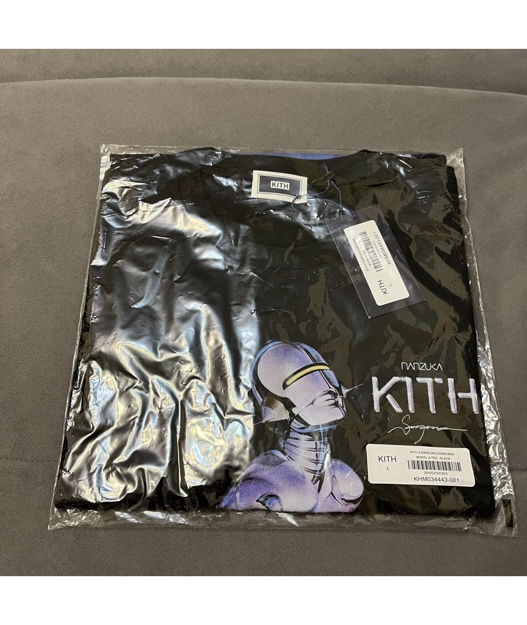 KITH Черная хлопковая футболка, фото 6