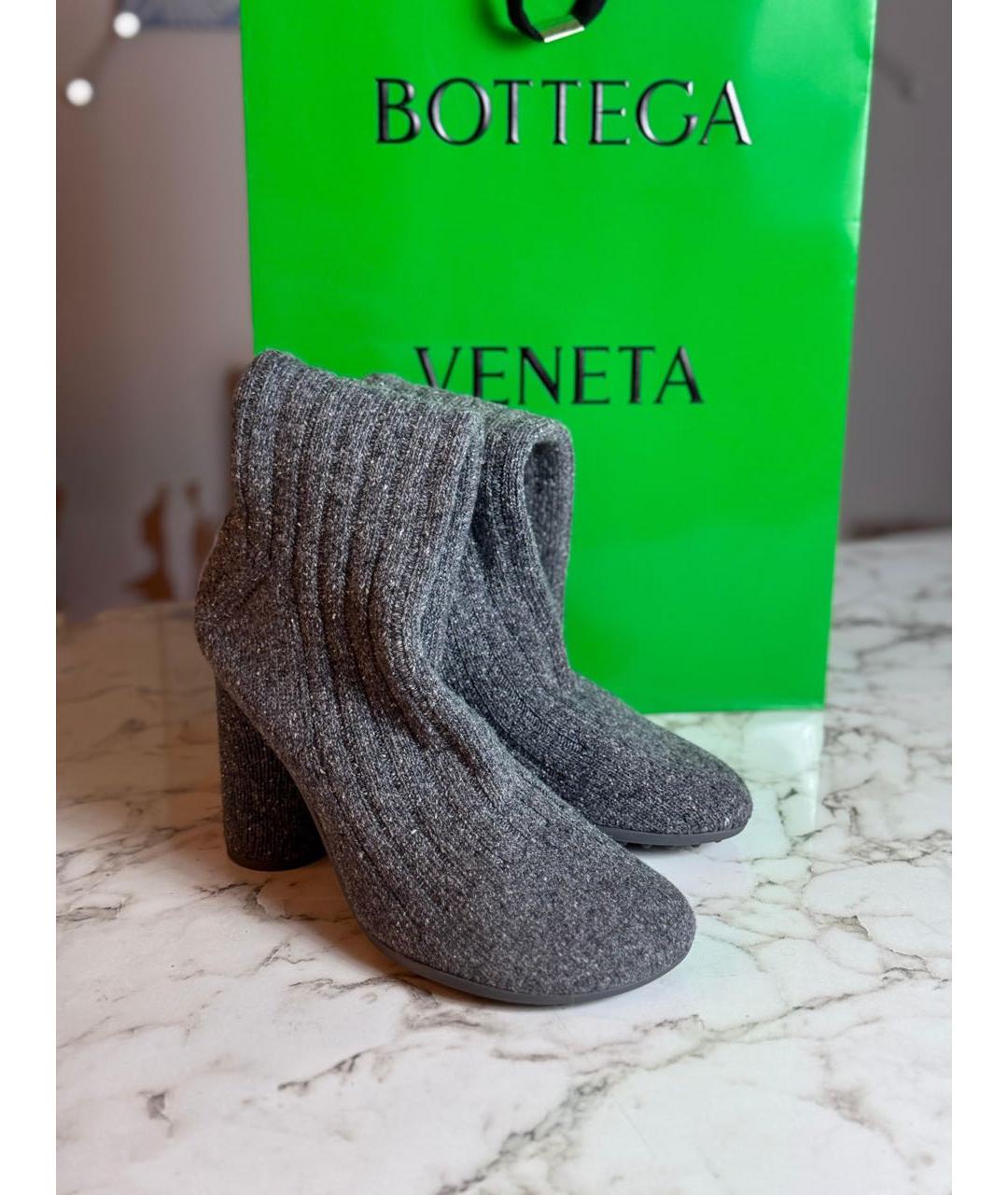 BOTTEGA VENETA Серые текстильные сапоги, фото 4