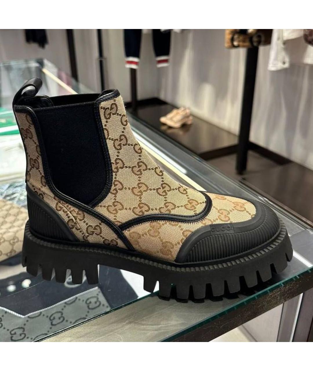 GUCCI Коричневые полусапоги, фото 5