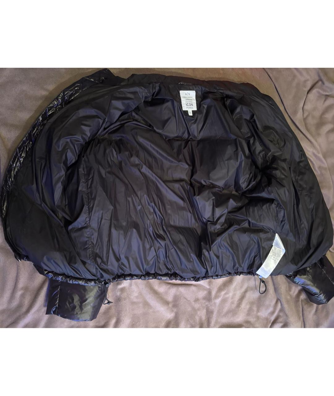 ARMANI EXCHANGE Черный полиамидовый пуховик, фото 5