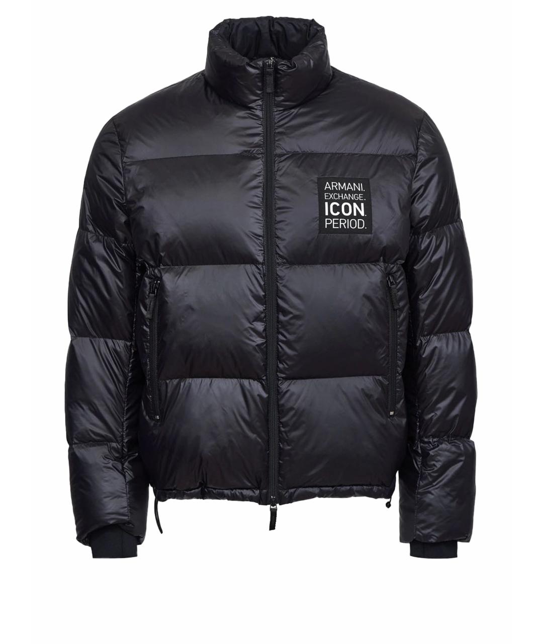 ARMANI EXCHANGE Черный полиамидовый пуховик, фото 1