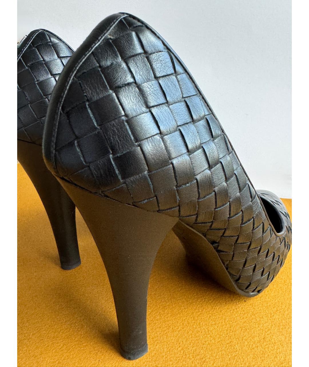 BOTTEGA VENETA Черные кожаные туфли, фото 7