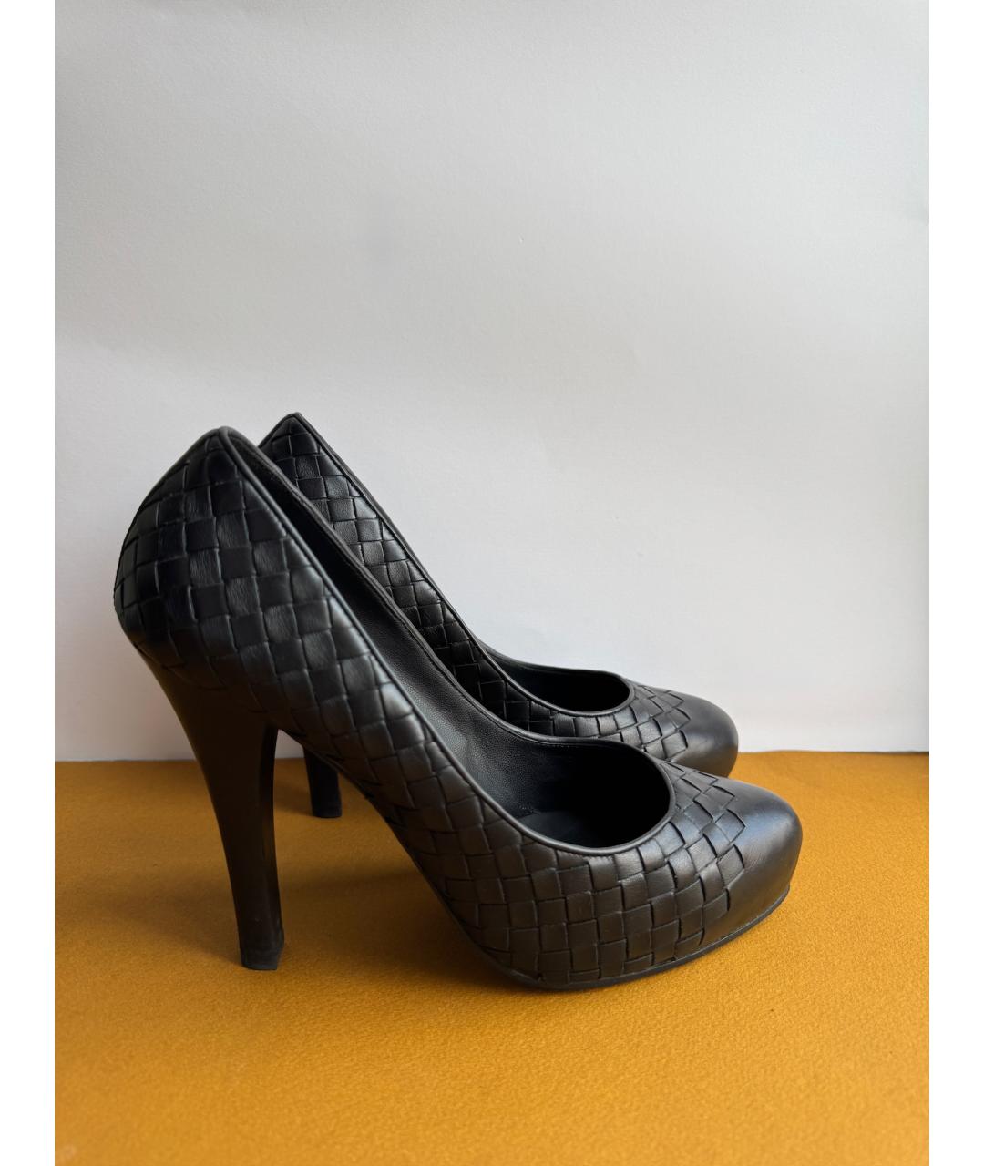 BOTTEGA VENETA Черные кожаные туфли, фото 8