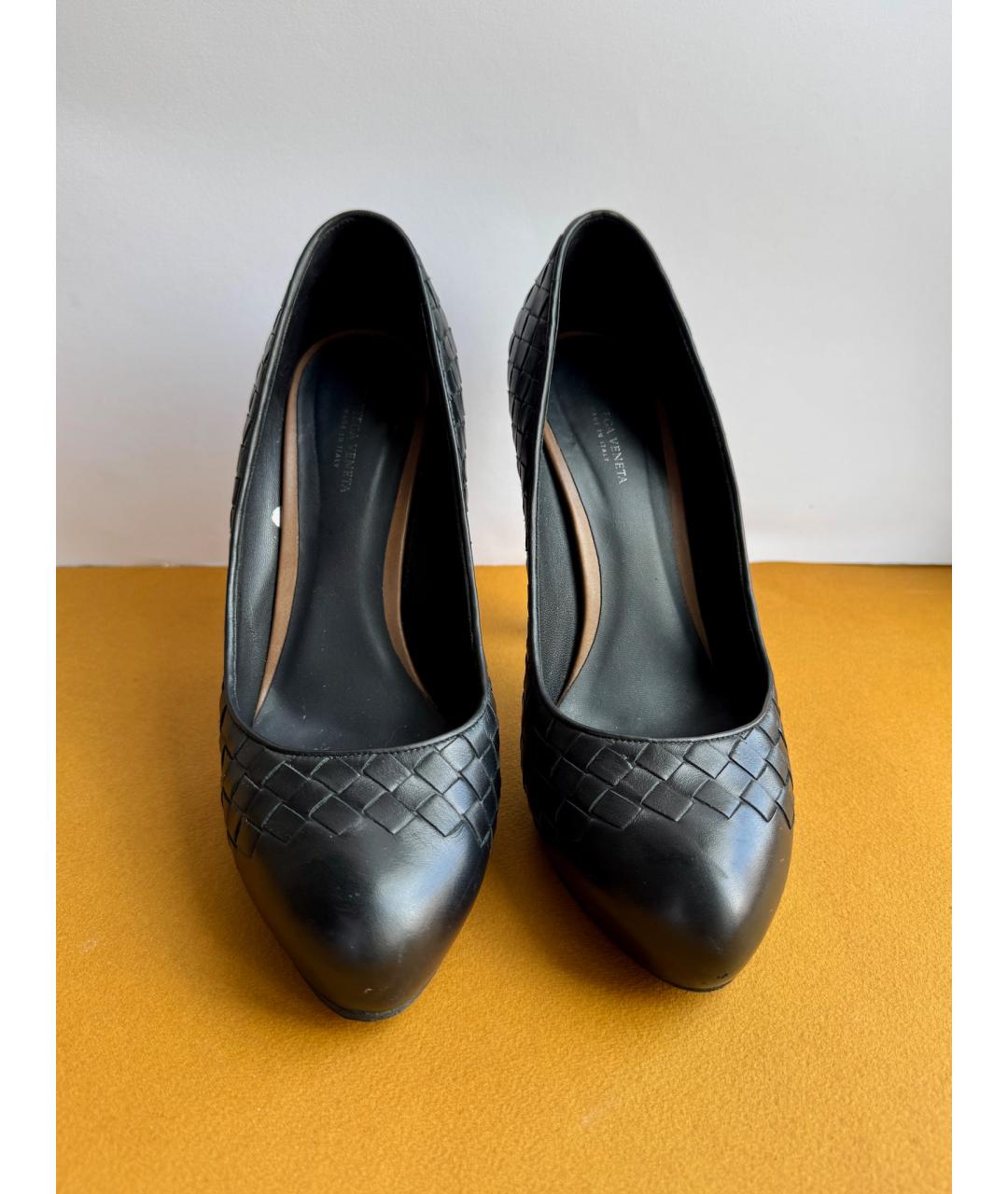 BOTTEGA VENETA Черные кожаные туфли, фото 4