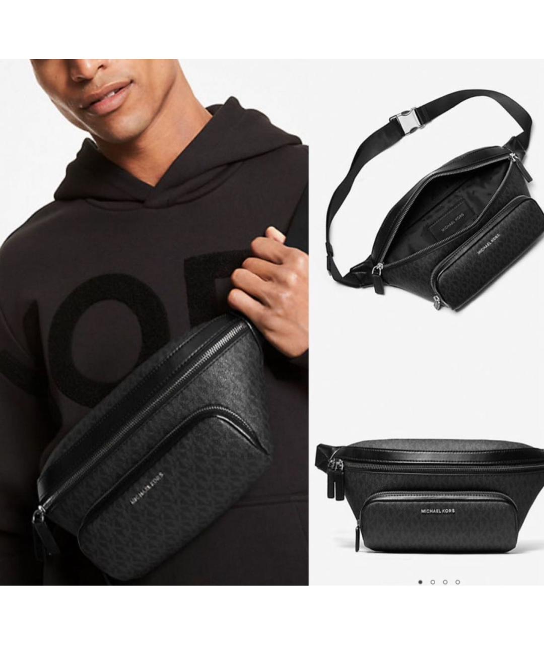 MICHAEL KORS Черная поясная сумка, фото 5