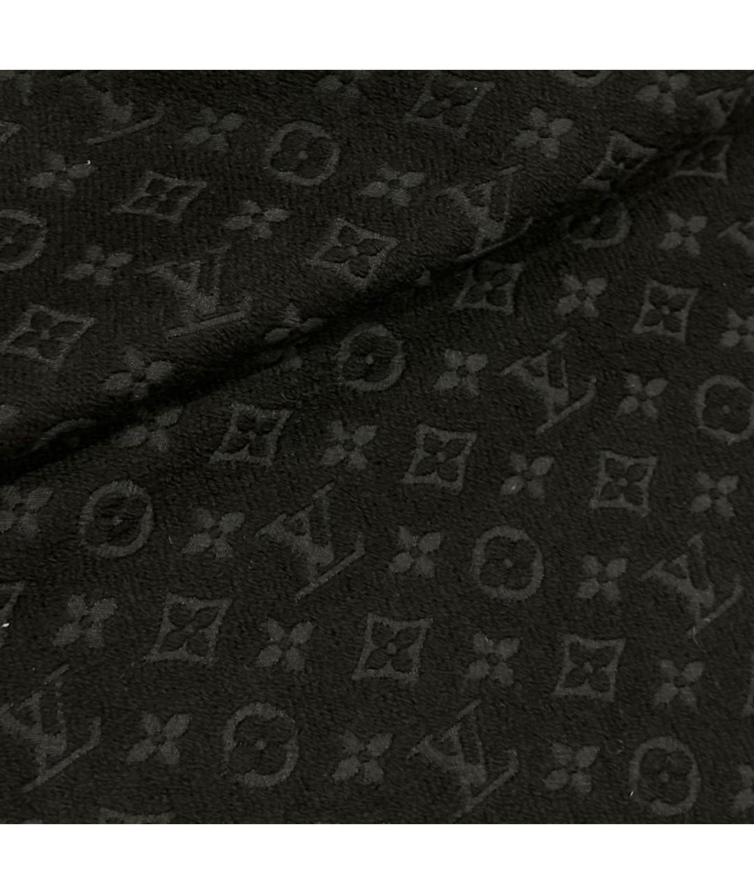 LOUIS VUITTON Черный шерстяной шарф, фото 3