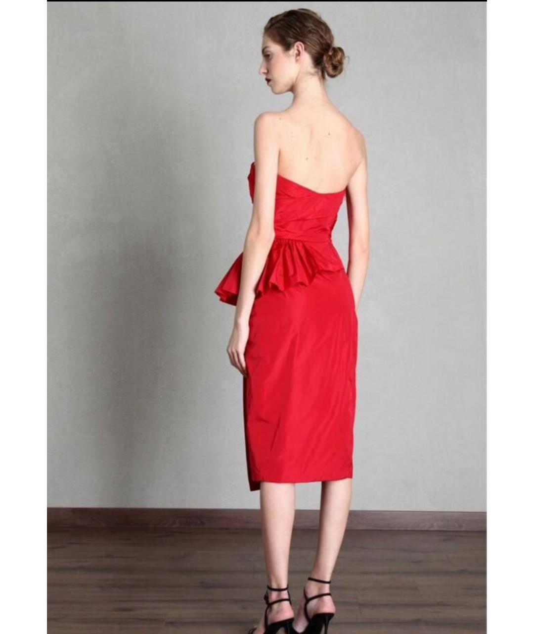 MAX MARA Красное шелковое вечернее платье, фото 5