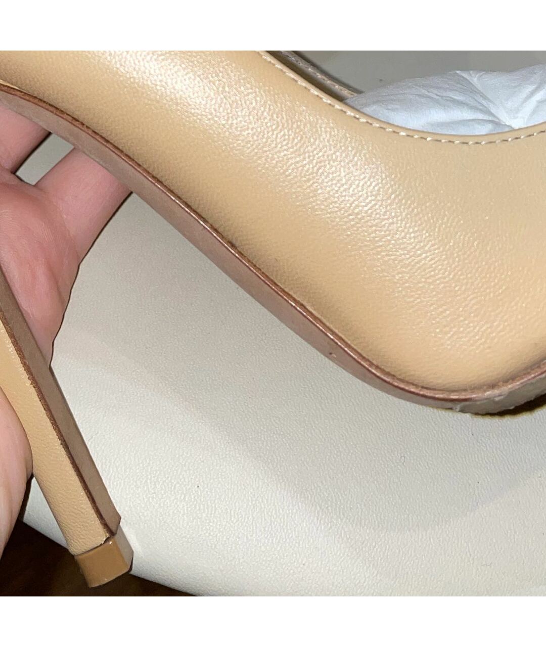 JIMMY CHOO Бежевые кожаные туфли, фото 6