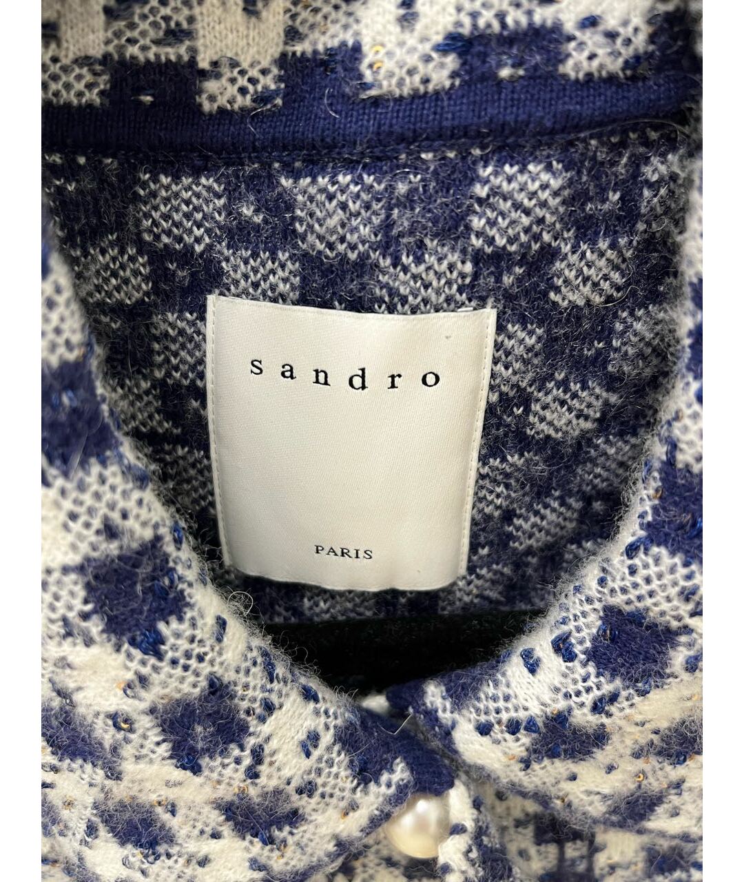 SANDRO Синий хлопковый жакет/пиджак, фото 5