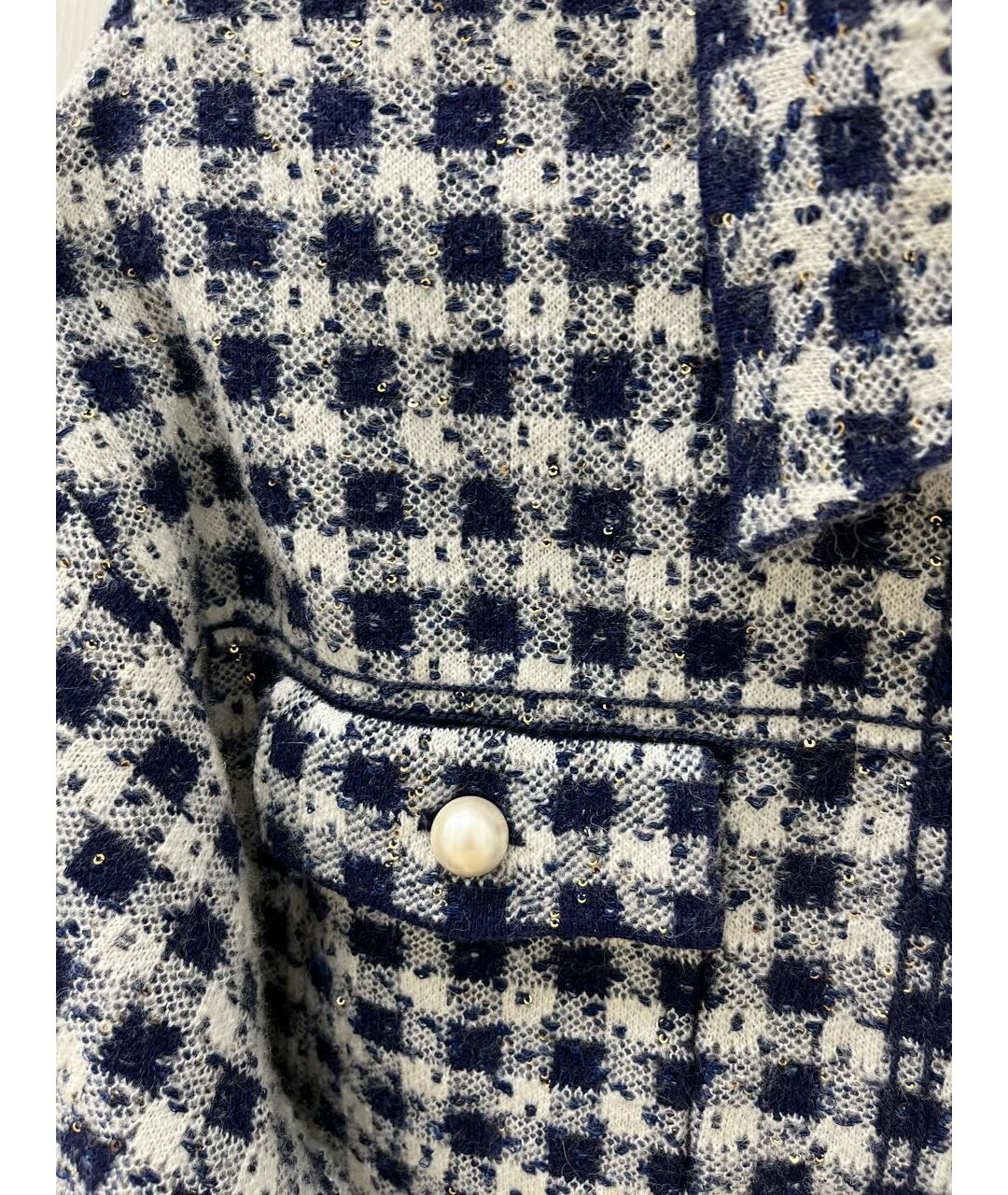 SANDRO Синий хлопковый жакет/пиджак, фото 6