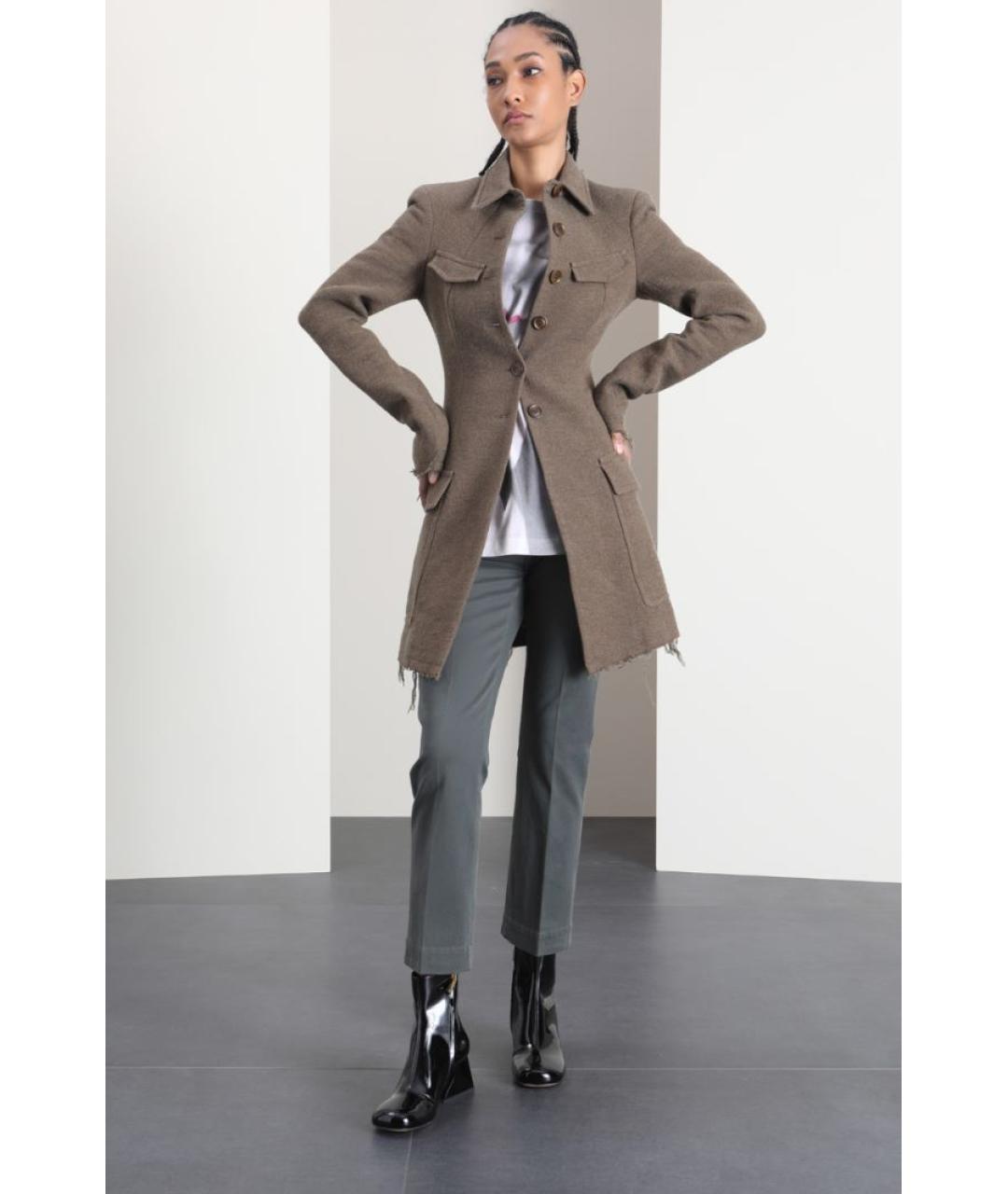 SPORTMAX Коричневый шерстяной жакет/пиджак, фото 4