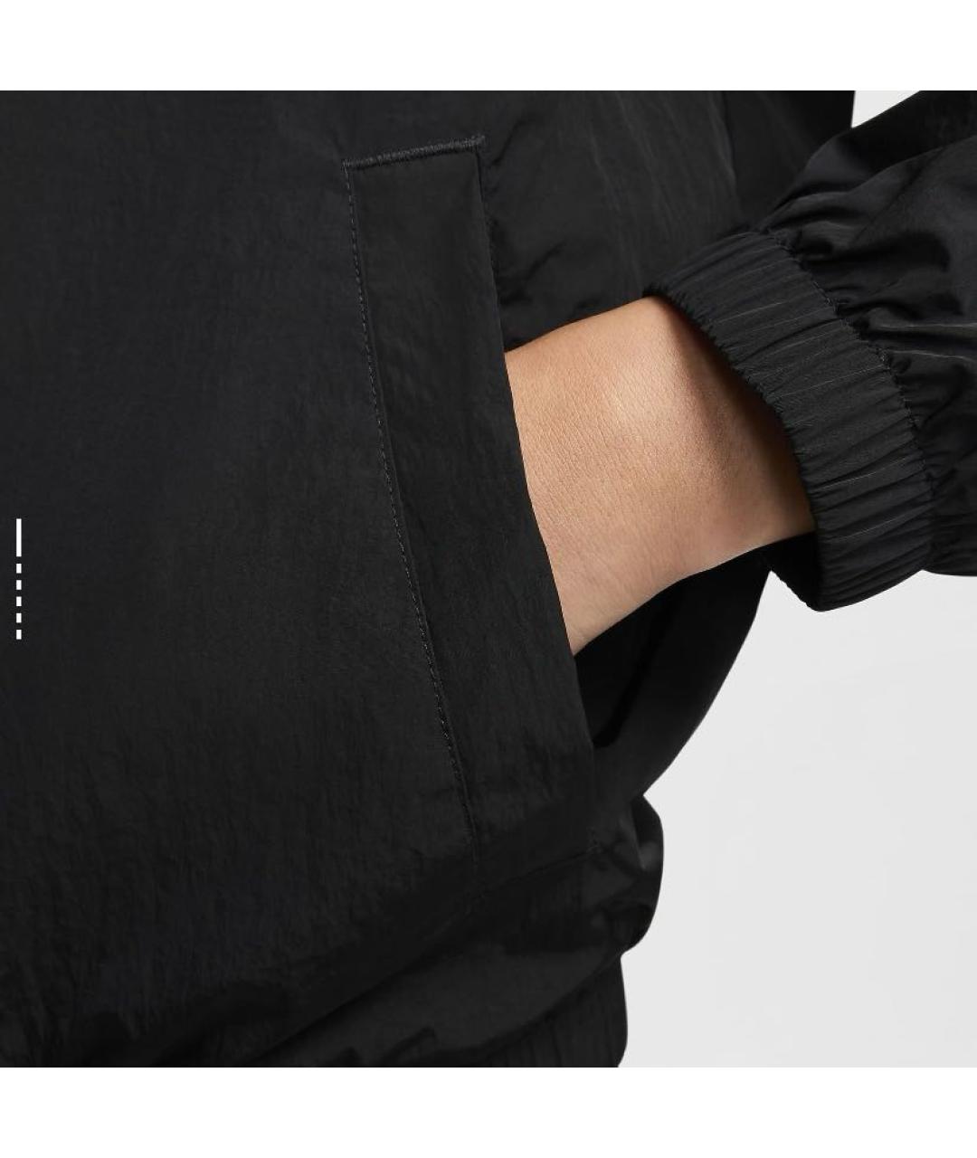 NIKE Черная полиэстеровая куртка, фото 7