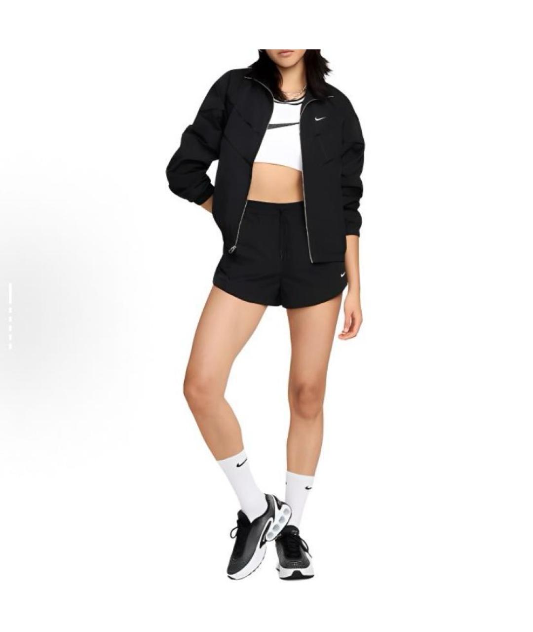 NIKE Черная полиэстеровая куртка, фото 4